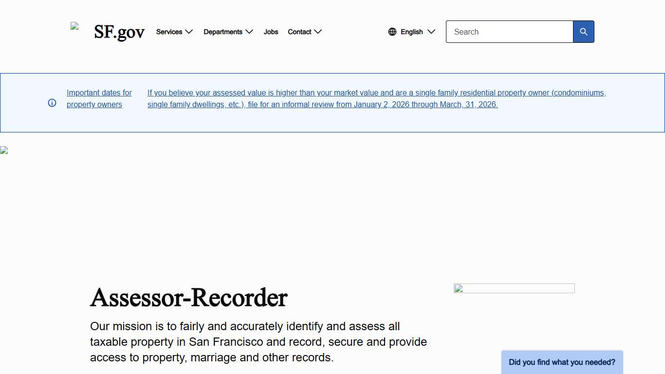 Assessor-Recorder | SF.gov