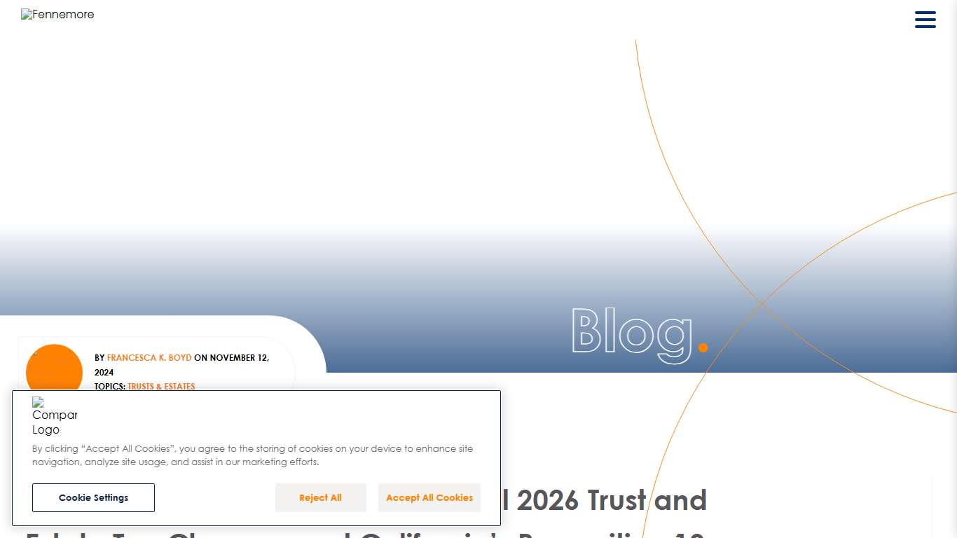 Insights on Preparing for the Federal 2026 Trust and Estate Tax Changes and California’s Proposition 19 - Fennemore