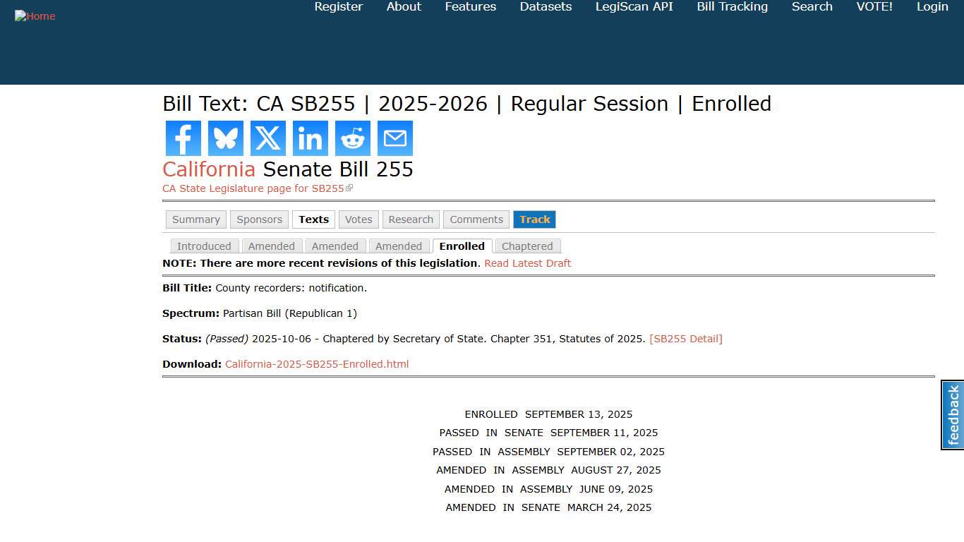 Bill Text: CA SB255 | 2025-2026 | Regular Session | Enrolled | LegiScan